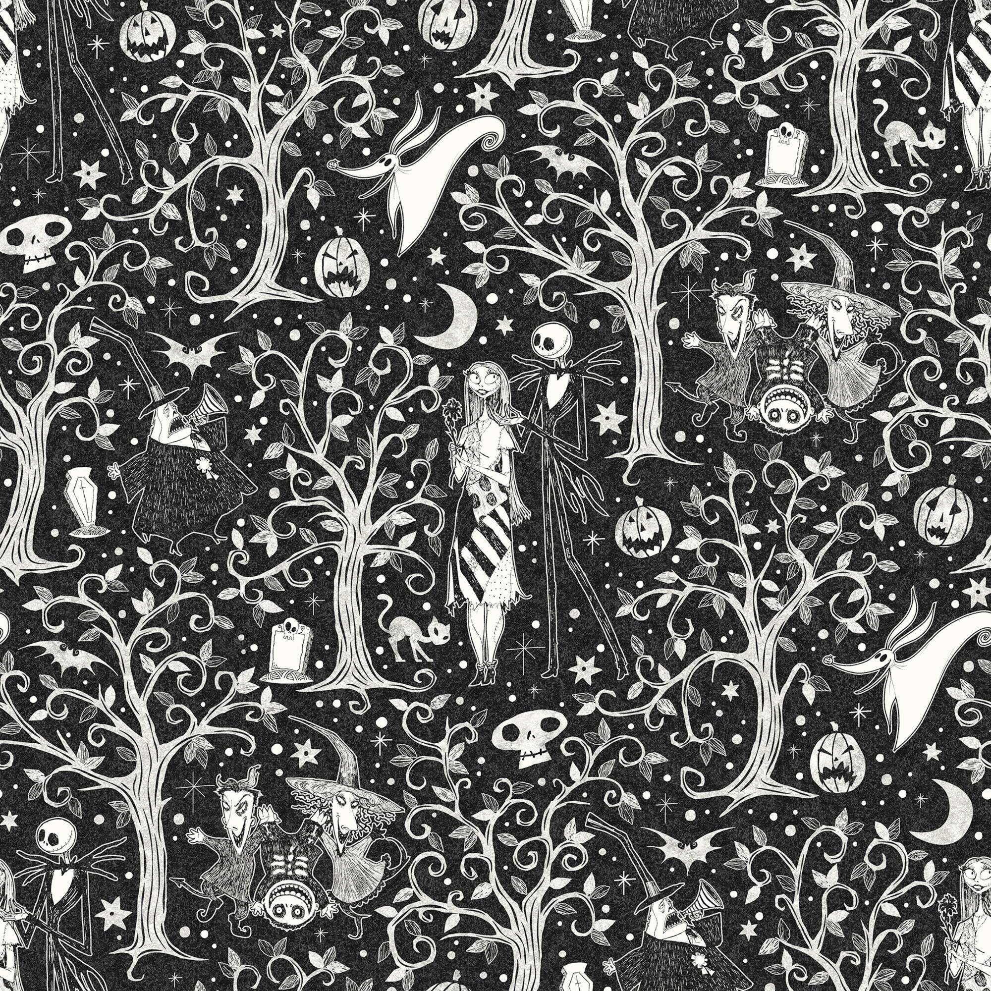 RoomMates Disney Tim Burton's The Nightmare Before Christmas Forest Peel & Stick Wallpaper